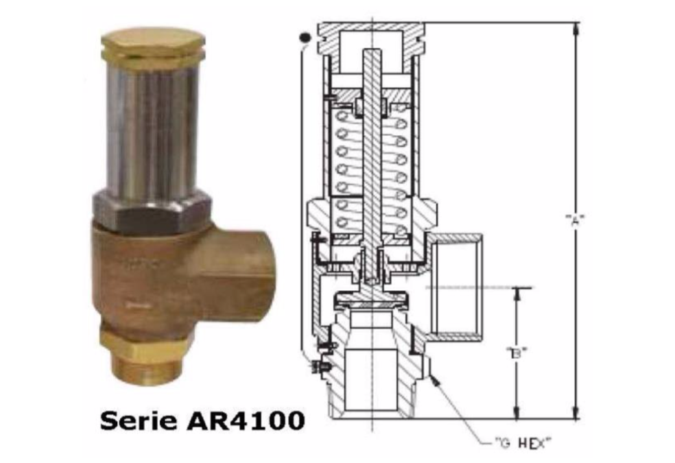 Válvula de alivio en ángulo ASME Serie AR4100